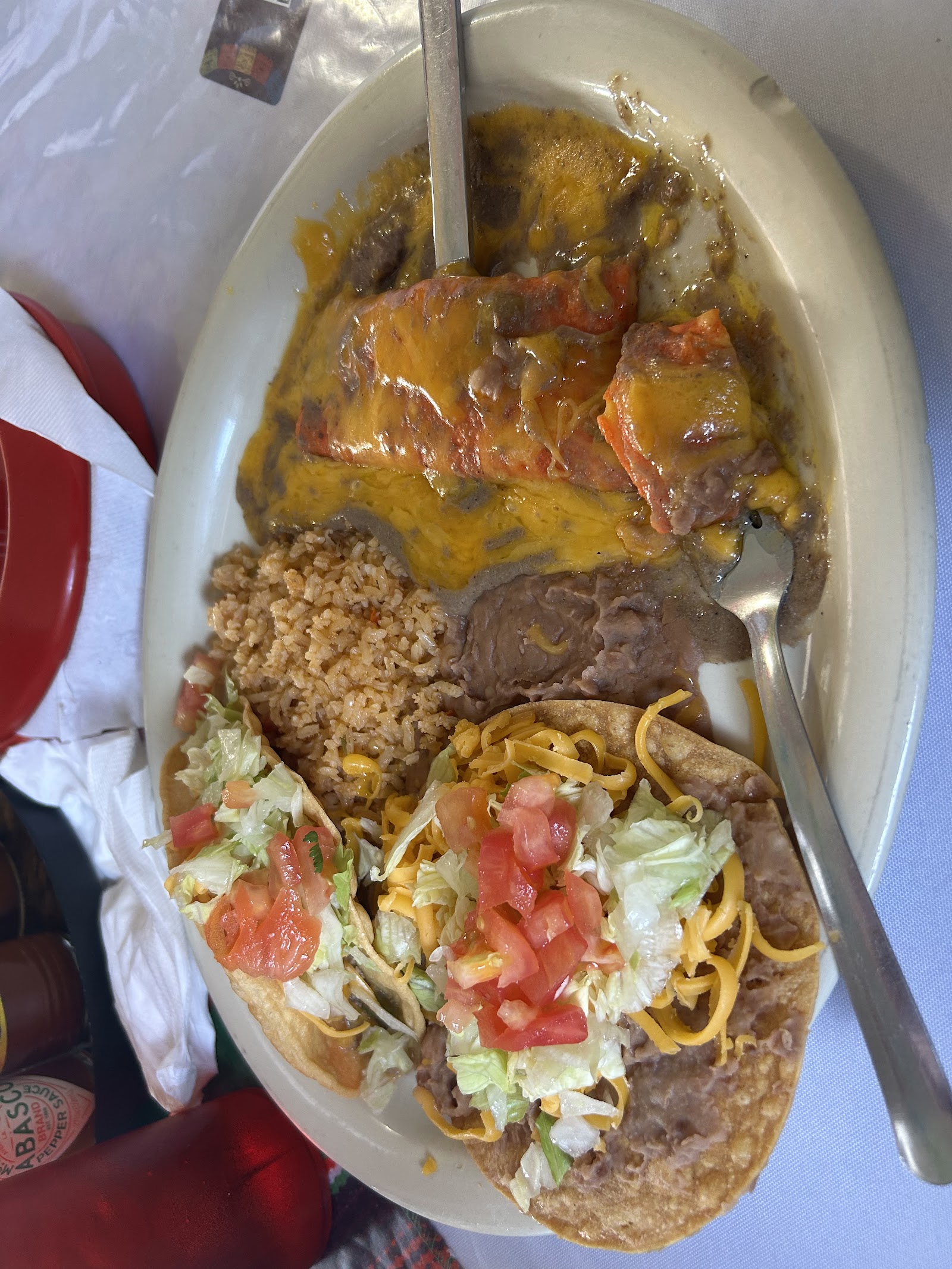 Homestyle Mexican dish at Andrea's
